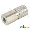 A & I Products Coupler, Female Flat Face;  FEM Series, ISO16028 3" x1" x1" A-FEM-371-6FP-NL